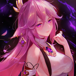 This is a pixiv picture whose title is 八重神子.