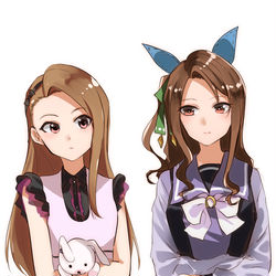 This is a pixiv picture whose title is 水瀬伊織とキングヘイロー.