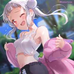 This is a pixiv picture whose title is 🐙かのんちゃん見て！こんな汗かいちゃったよ～💦.