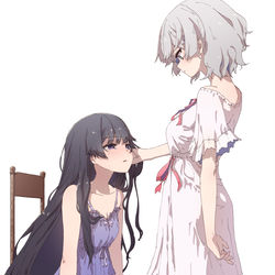 This is a pixiv picture whose title is 【仕事絵】ライラック色の少女達２・下.