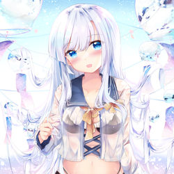 This is a pixiv picture whose title is 水遊び.