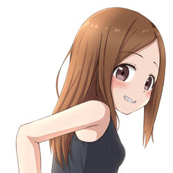 This is a pixiv picture whose title is 高木さんによる挑発行為.