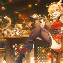 This is a pixiv picture whose title is 虎年快乐~.