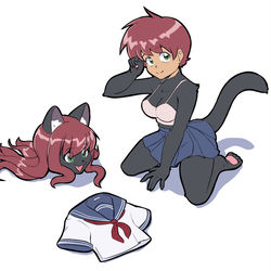 This is a pixiv picture whose title is Black Cat Fursuit.