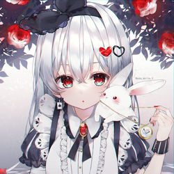 This is a pixiv picture whose title is 白と赤の夢.