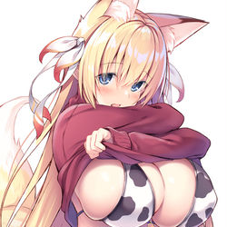 This is a pixiv picture whose title is 牛柄ビキニこのは.