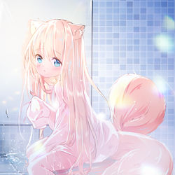 This is a pixiv picture whose title is 不想洗澡.