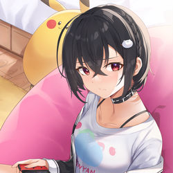 This is a pixiv picture whose title is 中二病の女の子と④.