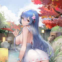 This is a pixiv picture whose title is 泡个温泉.