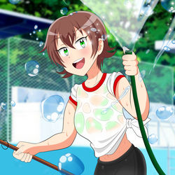 This is a pixiv picture whose title is プール掃除.