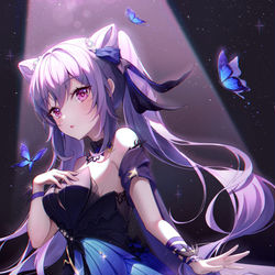 This is a pixiv picture whose title is Keqing.