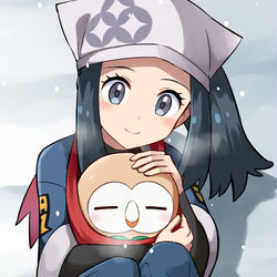 This is a pixiv picture whose title is ぬくぬくモクロー/ゴニョニョ(カオナシのすがた).