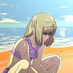 This is a pixiv picture whose title is ユミル・フリッツ(夏仕様).
