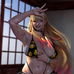 This is a pixiv picture whose title is Marin Kitagawa.