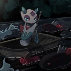 This is a pixiv picture whose title is こんなところで溺れたら.