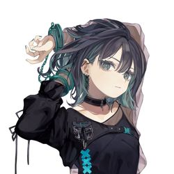 This is a pixiv picture whose title is No Longer Human.