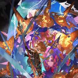 This is a pixiv picture whose title is 羅刹の豪槍.