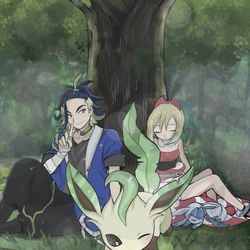 This is a pixiv picture whose title is 木陰でお昼寝.
