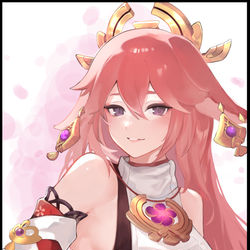 This is a pixiv picture whose title is [原神]-Yae Miko.