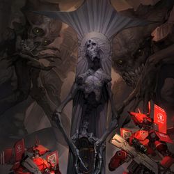This is a pixiv picture whose title is 黄泉の庇護者.