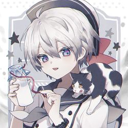 This is a pixiv picture whose title is Milk.