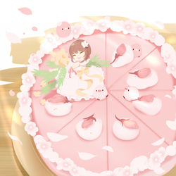 This is a pixiv picture whose title is 桜ブライダル.