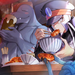 This is a pixiv picture whose title is イモヅル亭でノボリさんと会った。.