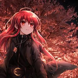 This is a pixiv picture whose title is 桜と炎.