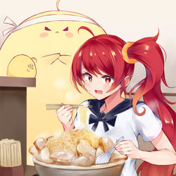 This is a pixiv picture whose title is ラーメンとホノルル.