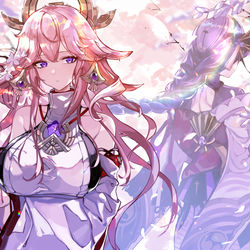 This is a pixiv picture whose title is 八重神子.