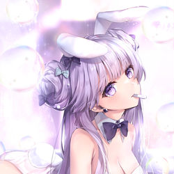 This is a pixiv picture whose title is 白バニーちゃんの休息♡.