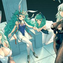 This is a pixiv picture whose title is 今年の兎ソティスと….