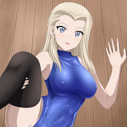 This is a pixiv picture whose title is 片足立ちレオタードクラーラ.