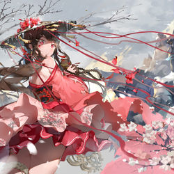 This is a pixiv picture whose title is 何处惹尘埃.