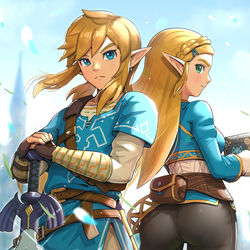 This is a pixiv picture whose title is ブレワイ5周年.