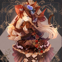 This is a pixiv picture whose title is 黒猫魔女(全身版).