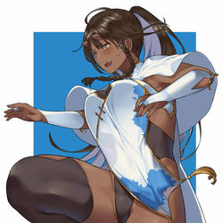 This is a pixiv picture whose title is 好きと言ったら、弱くなる鬼娘.