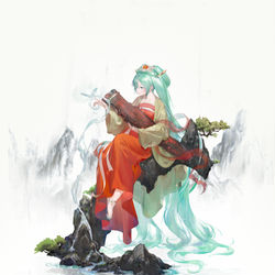 This is a pixiv picture whose title is 高山流水.