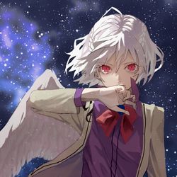 This is a pixiv picture whose title is 空の声を聞く.