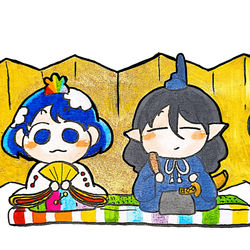 This is a pixiv picture whose title is 🎎🍙🌈.