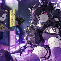 This is a pixiv picture whose title is AuroraLive一期生 闇音ネル  お誕生日おめでとう.