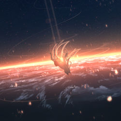 This is a pixiv picture whose title is 迫降.