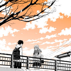 This is a pixiv picture whose title is だけど私勇気を出して言えたよ.