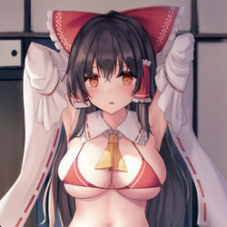 This is a pixiv picture whose title is 紐霊夢さん.