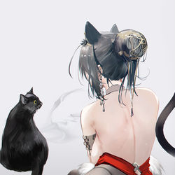 This is a pixiv picture whose title is 黑 PP.