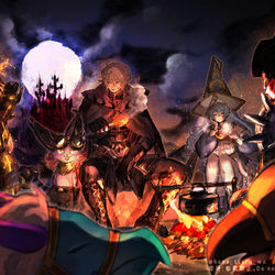 This is a pixiv picture whose title is 勇者、ハンター、騎士、重なり合う旅路.