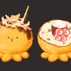 This is a pixiv picture whose title is タコピー.
