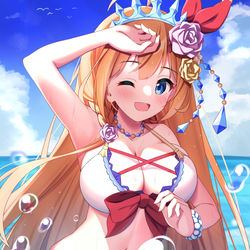 This is a pixiv picture whose title is 水着ペコリーヌ.