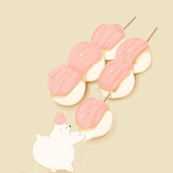 This is a pixiv picture whose title is 桜だんご.