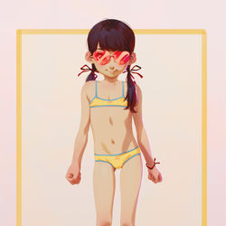 This is a pixiv picture whose title is Cute & Funny (alt.)⛱️.